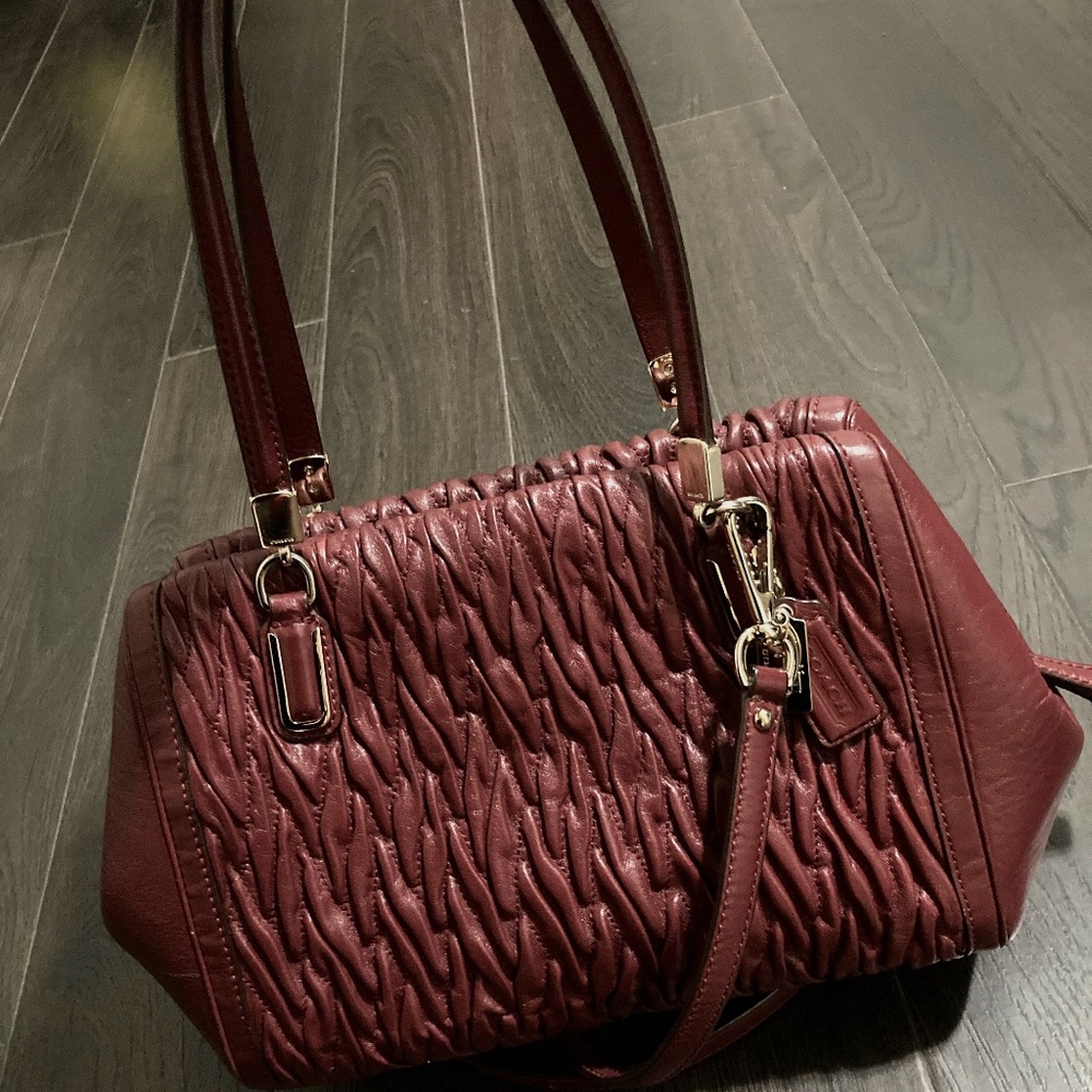 Coach - excellent condition, beautiful Burgundy red color soft leather